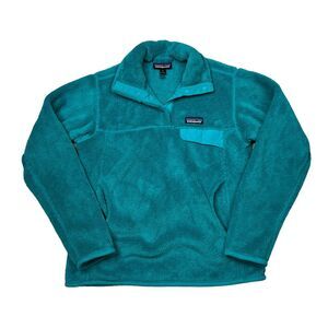 Patagonia ReTool Snap T Fleece Pullover Polartec Impact Green Womens Small